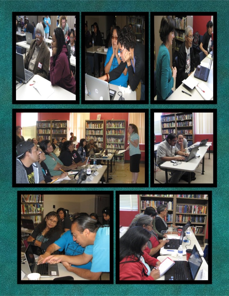 Collage of Talking Dictionaries for Indigenous Language workshop activities