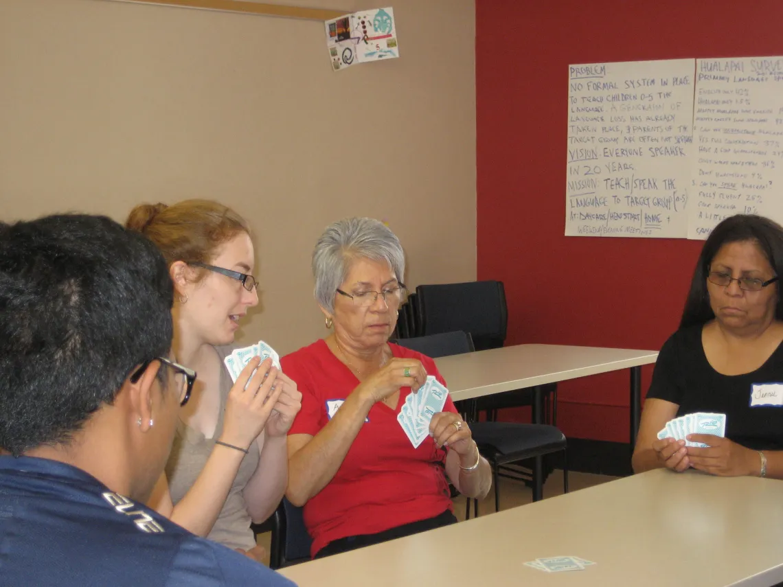 Three female playing cards