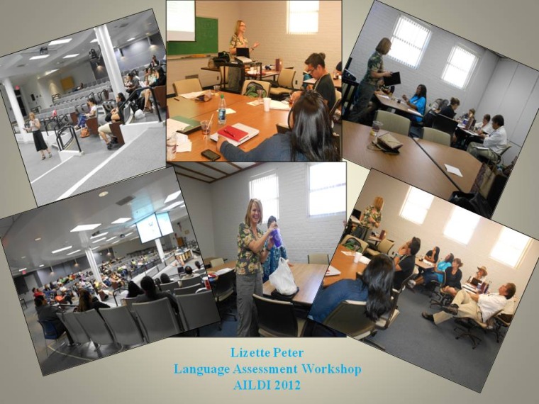 Collage of Culturally Responsive Language Assessment workshop activities
