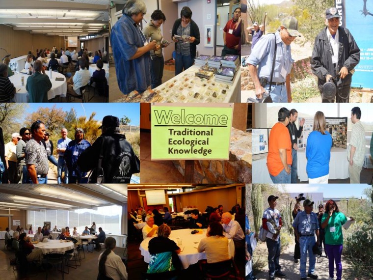 Collage of Native Language Revitalization and Traditional Ecological Knowledge Symposium activities